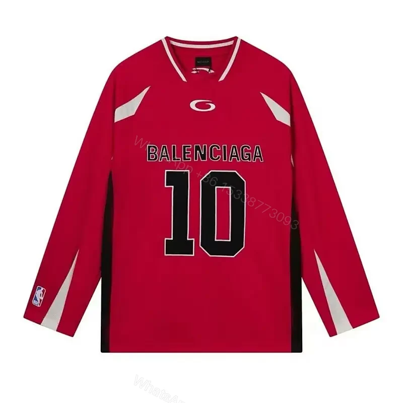 Red Base + Premium Fabric + Modern Jersey + Bold BALENCIAGA Print + Hockey-Inspired Jersey — view 1