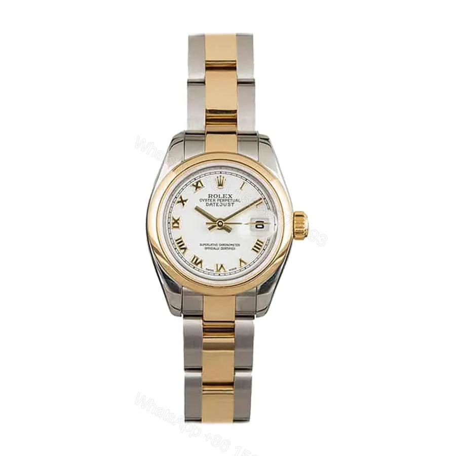 Rolex Lady-Datejust 26 Super Clone : Steel White Dial Fluted Bezel Jubilee — view 1