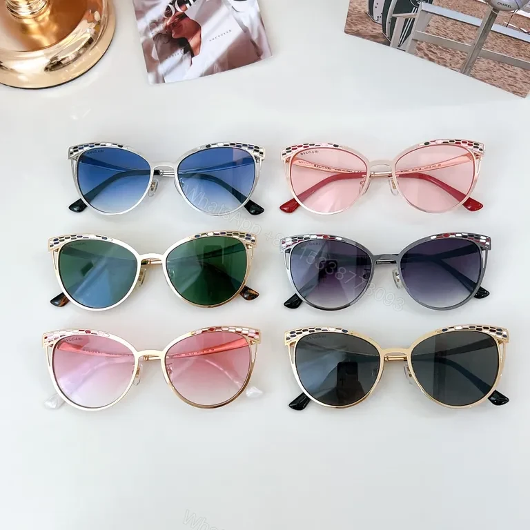 View 2 of Chic Metal Sunglasses with Gradient Lenses and Texture