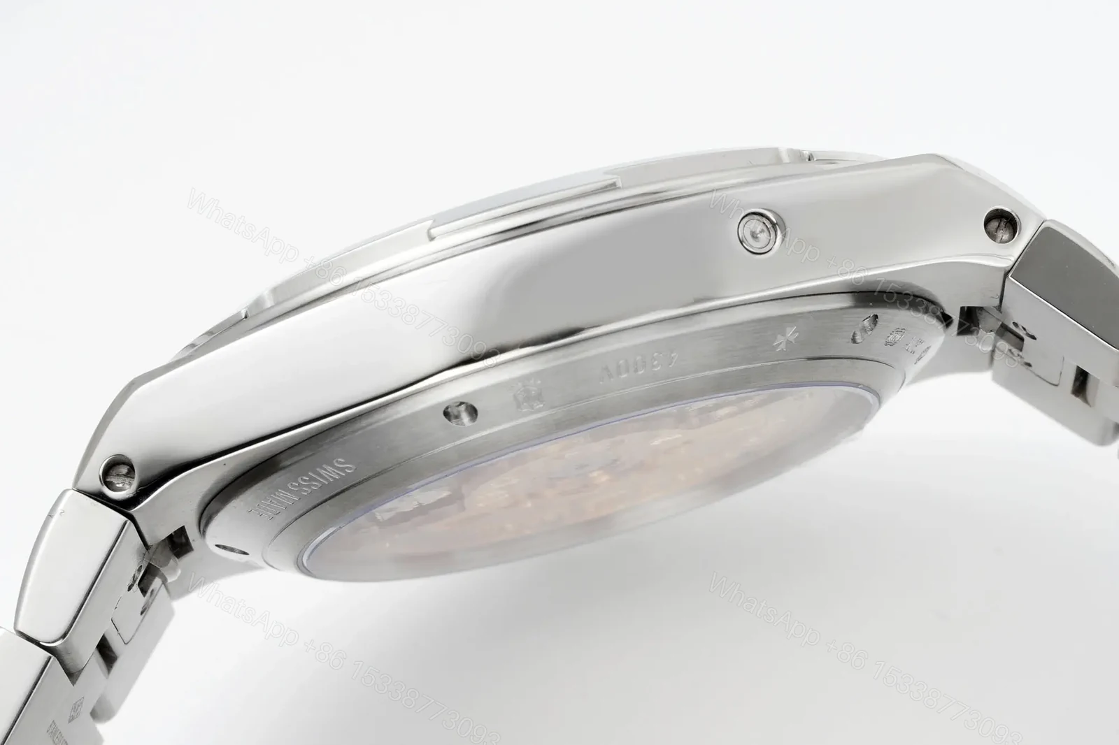 View 7 of GS Factory Vacheron Constantin Overseas Perpetual Calendar 4300V Series Watch – Blue Dial, Stainless Steel Case and Bracelet, Automatic Movement with Moon Phase