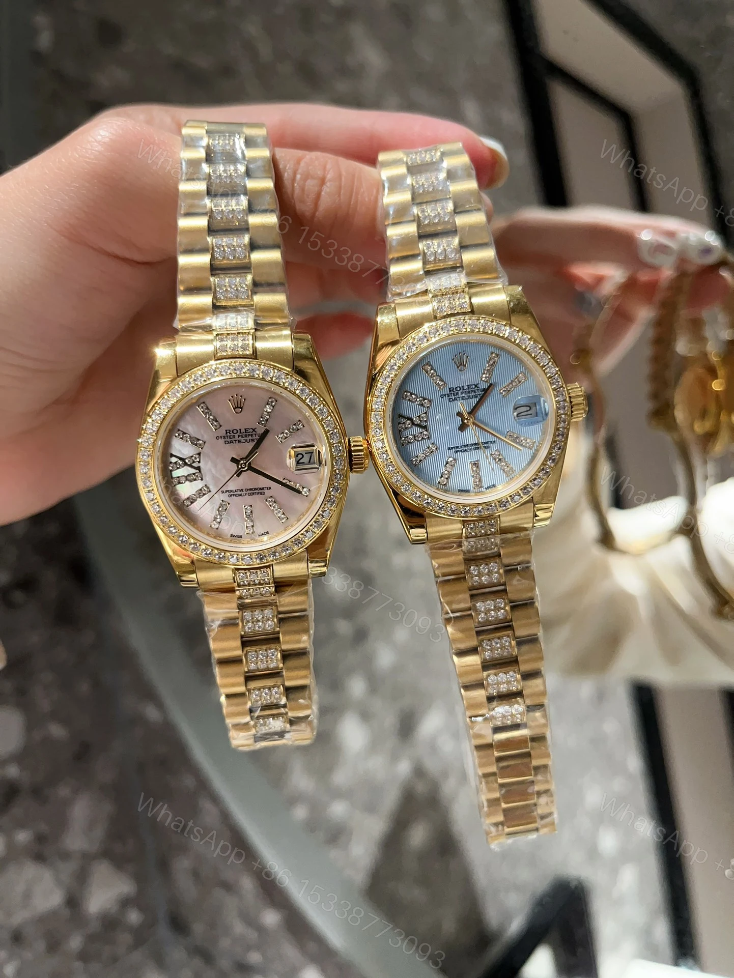 View 5 of Rolex Datejust Diamond In Gold With Pinl Dial 31Mm