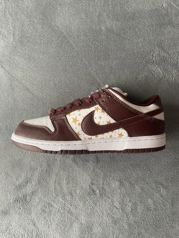 View 2 of Supreme x Nike SB Dunk Low "Brown Stars” DH3228-103