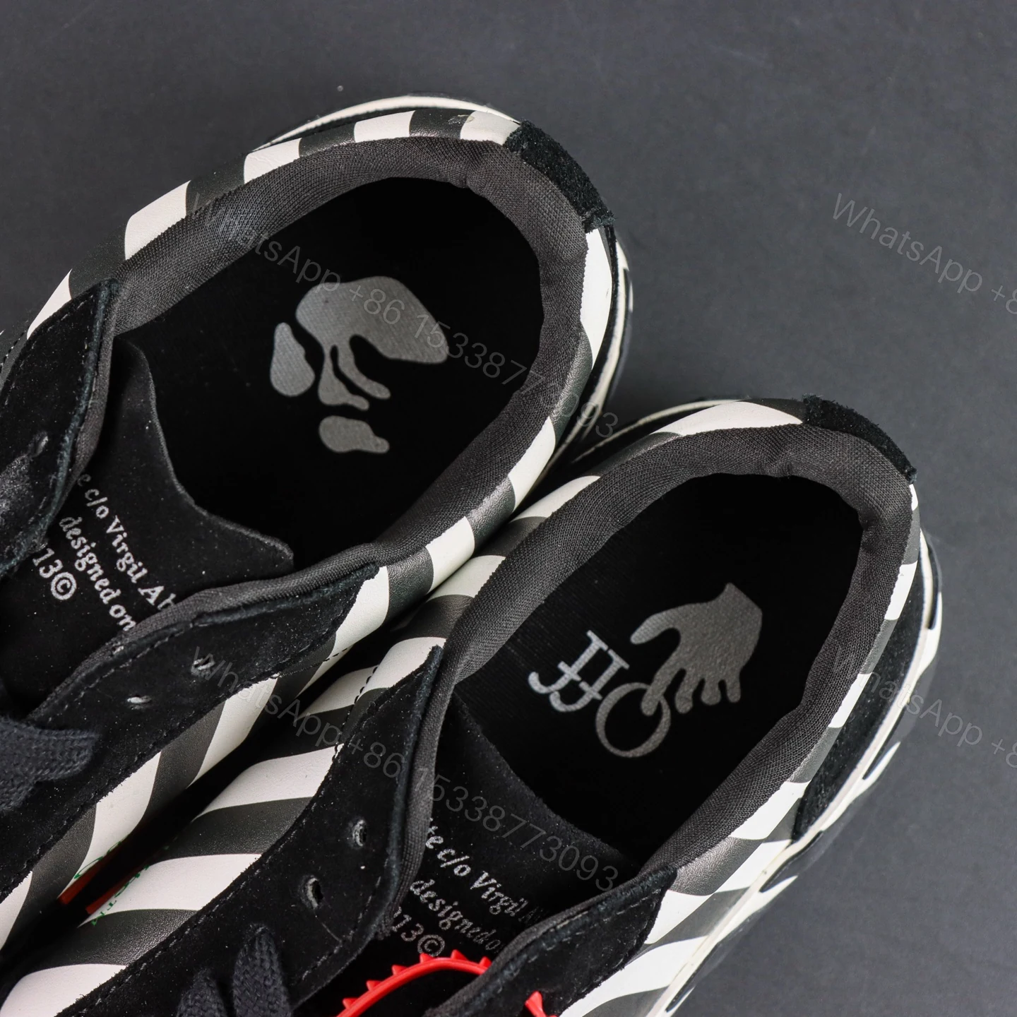 View 4 of Off White Low Vulcanised Black White Pink