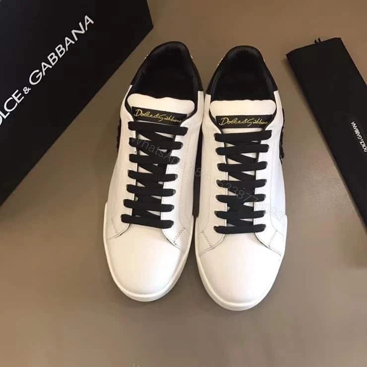 View 3 of DOLCE & GABBANA PORTOFINO SNEAKERS IN NAPPA CALFSKIN WITH PATCHES – DG15