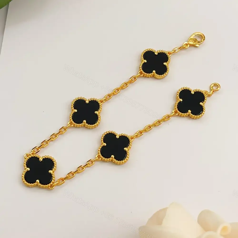 View 8 of 高仿首飾VanCleef&Arpels*RA41300黑瑪瑙黃金手鏈