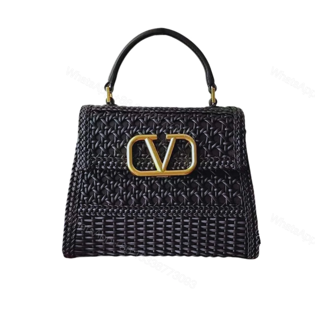 VALENTINO VLOGO TOP HANDLE BAG BLACK 22CM — view 1