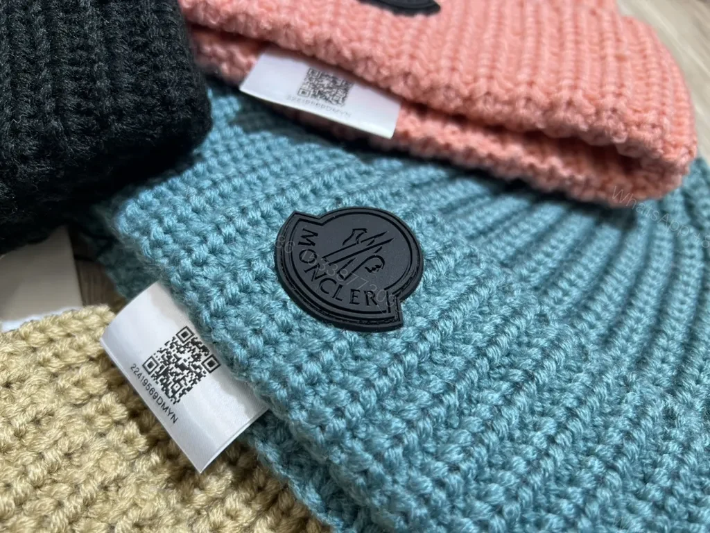 View 4 of Premium Knit Beanies: Wool-Blend, Moncler Badge, 4 Colors, Set