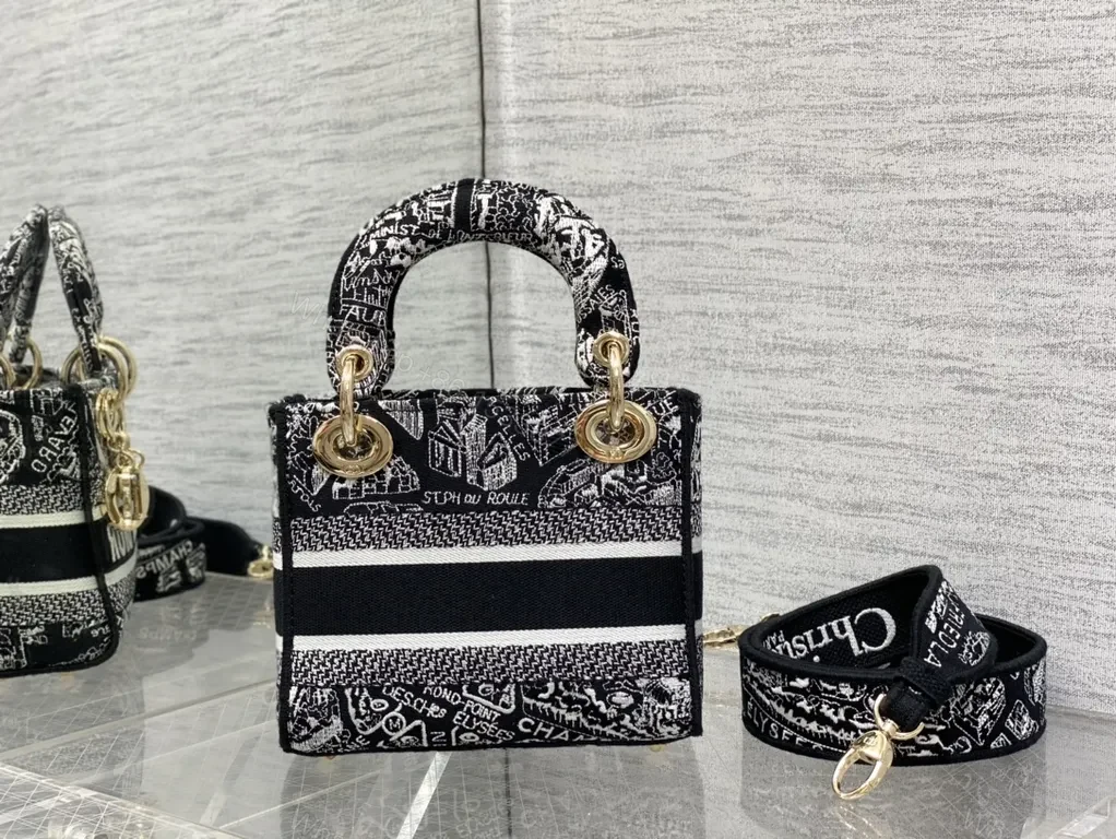 View 3 of Bold Monochrome Dior Bag: Structured Luxe Mini Crossbody
