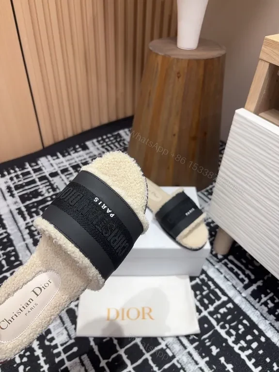 View 7 of Neutral-Chic Leather Slides with Logo Band