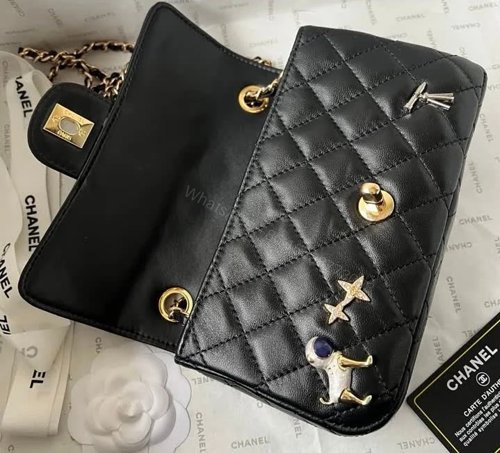 View 7 of Chanel Replica Mini Classic Space Charms Flap Bag 1279