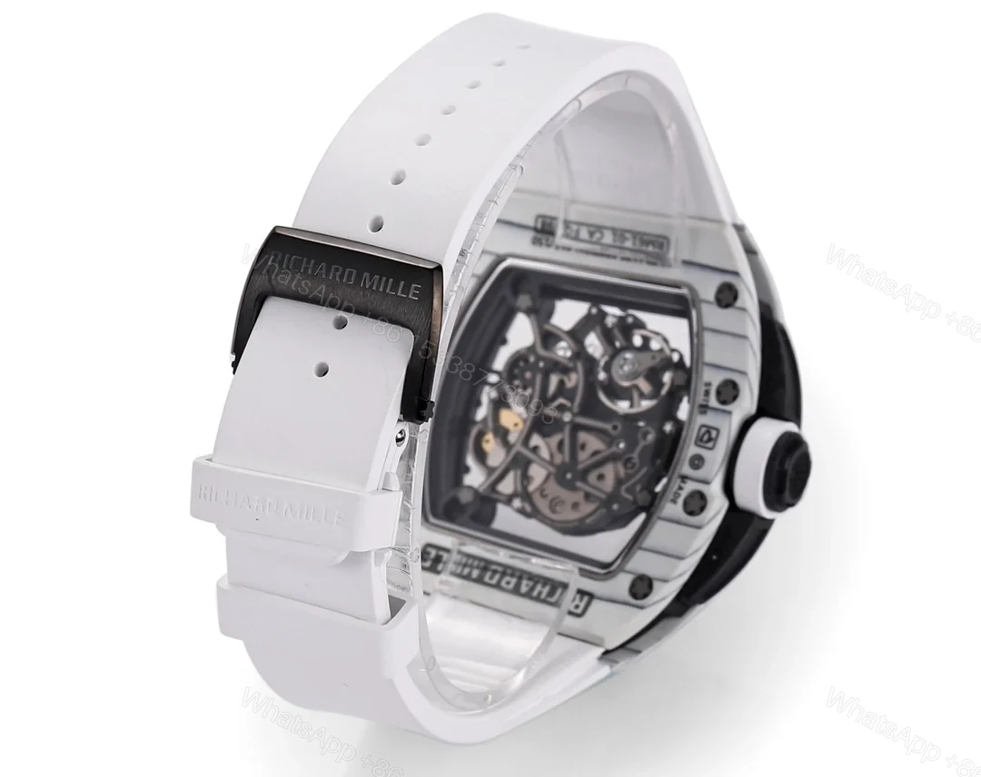 View 9 of Richard Mille RM35-02 Rafael Nadal Automatic Skeleton Watch NTPT Carbon Fiber Black Red Track Dial RMAL1 Movement Premium Edition
