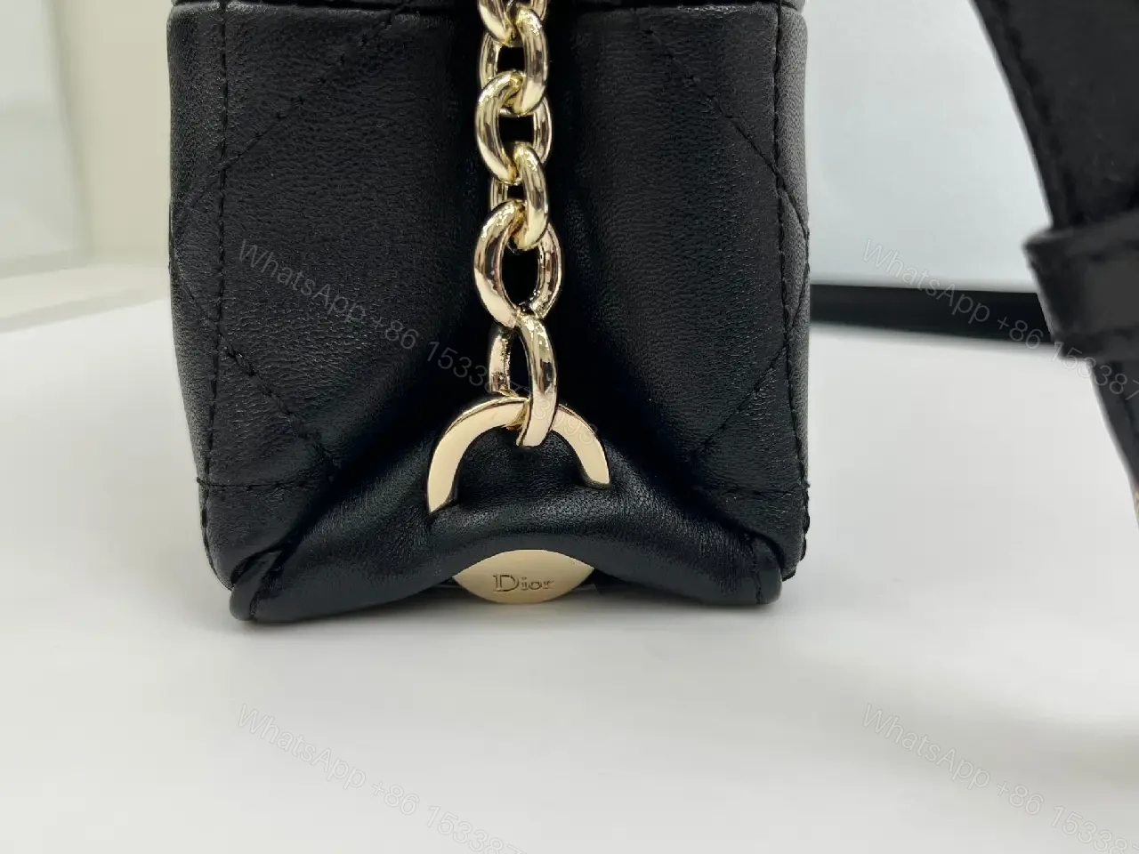 View 7 of Structured Black Quilted Crossbody: Luxe, All-Day Comfort