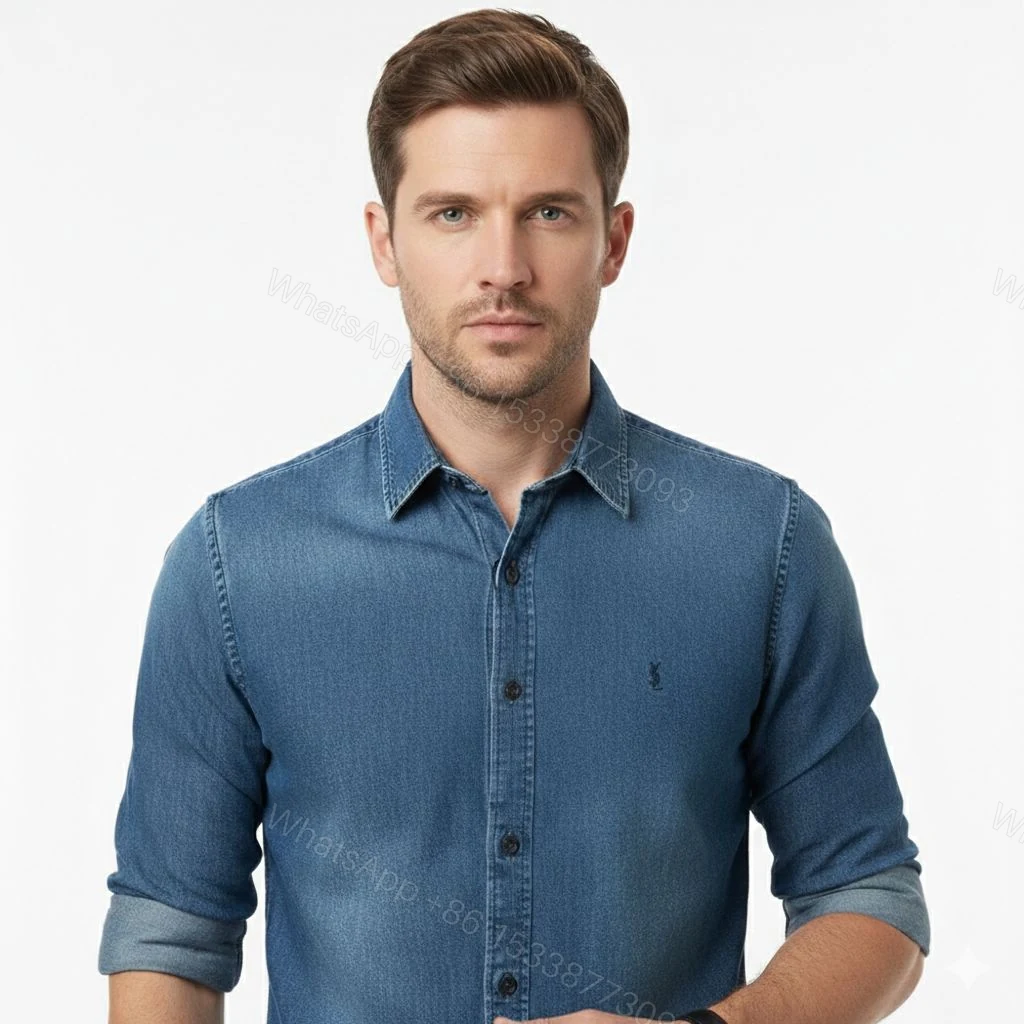 View 8 of First Copy YSL Premium Denim Shirt