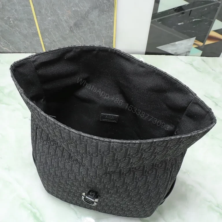 View 4 of Structured Pattern Backpack with Secure Flap Closure