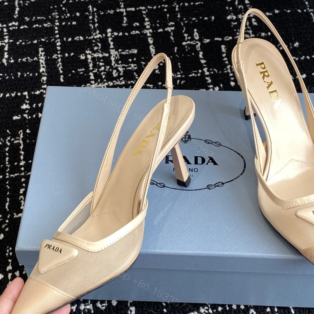View 7 of 高仿Prada*1I891M尖頭露跟高踭鞋7.5CM膚色免檢版