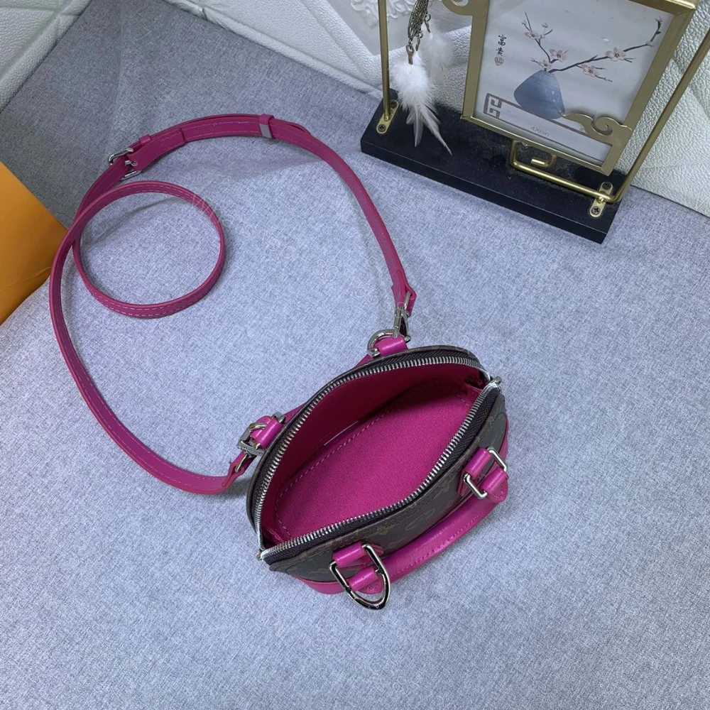 View 7 of Louis Vuitton Mini Alma Monogram Canvas Mix With Pink 18Cm M83206