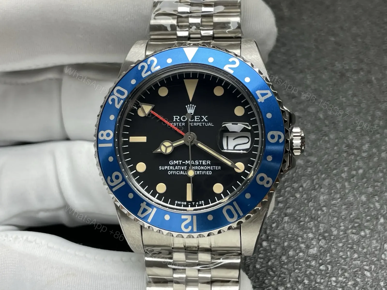 View 3 of Rolex GMT Retro 1250 Blue Jubilee 40mm RLX-GMT-RETRO-BLUE-40-JUB
