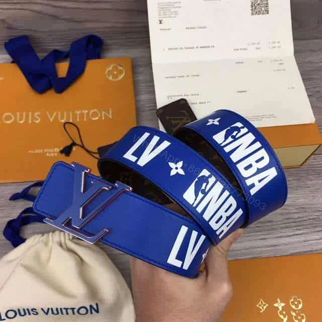 View 6 of LOUIS VUITTON X NBA 3 STEPS 40MM REVERSIBLE MONOGRAM CANVAS BELT – B82