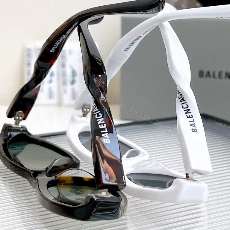 View 3 of Bold Minimalism White Cat-Eye Sunglasses