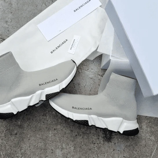 View 6 of BALENCIAGA SPEED TRAINER METALLIC SILVER LUREX – BB18
