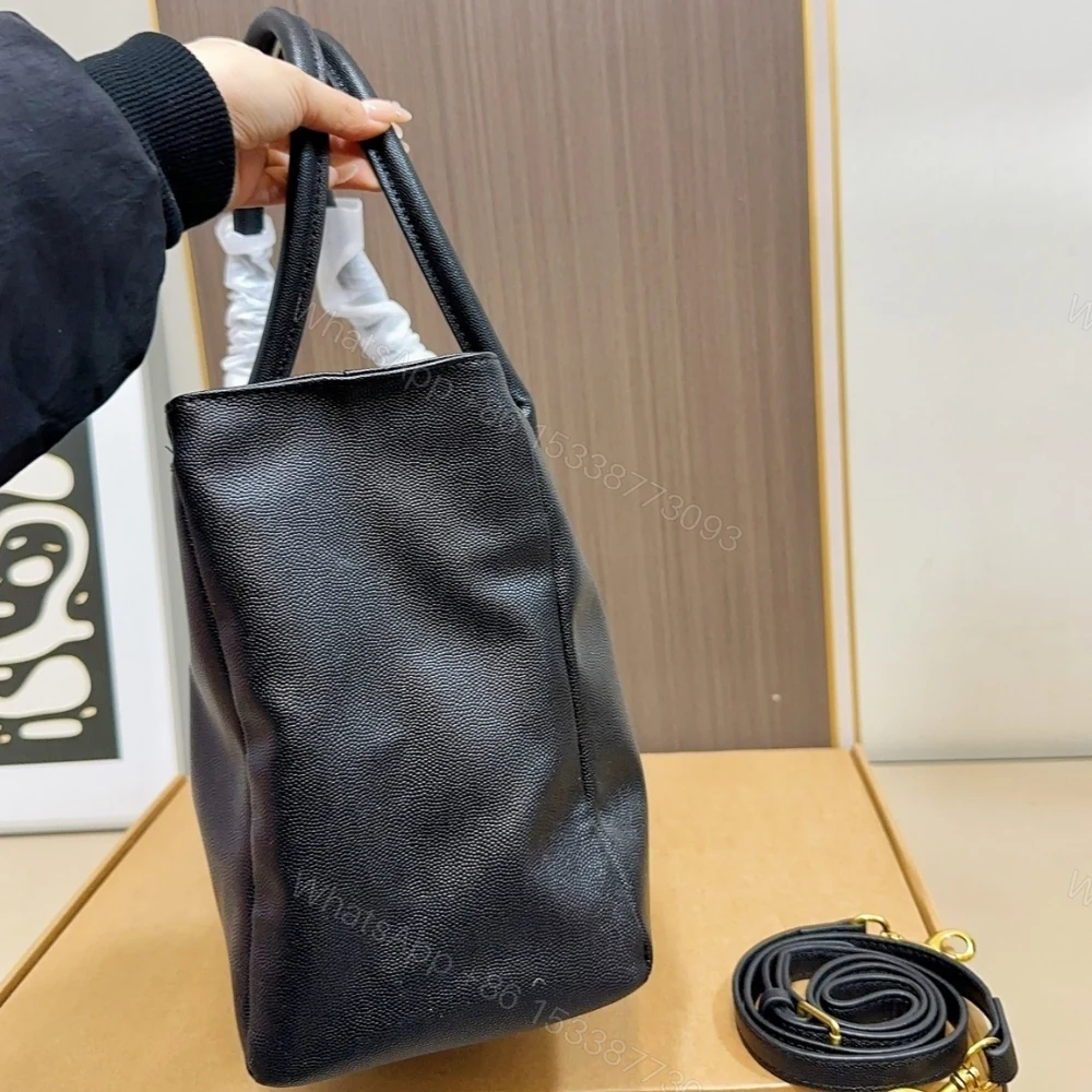 View 6 of Chanel Executive Cerf Tote Gold Tone In Black 36Cm