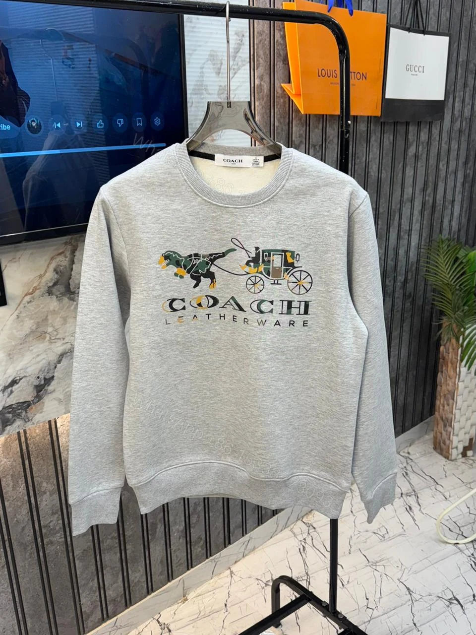 View 5 of First Copy Coach Imported Premium Fleece Sweatshirt