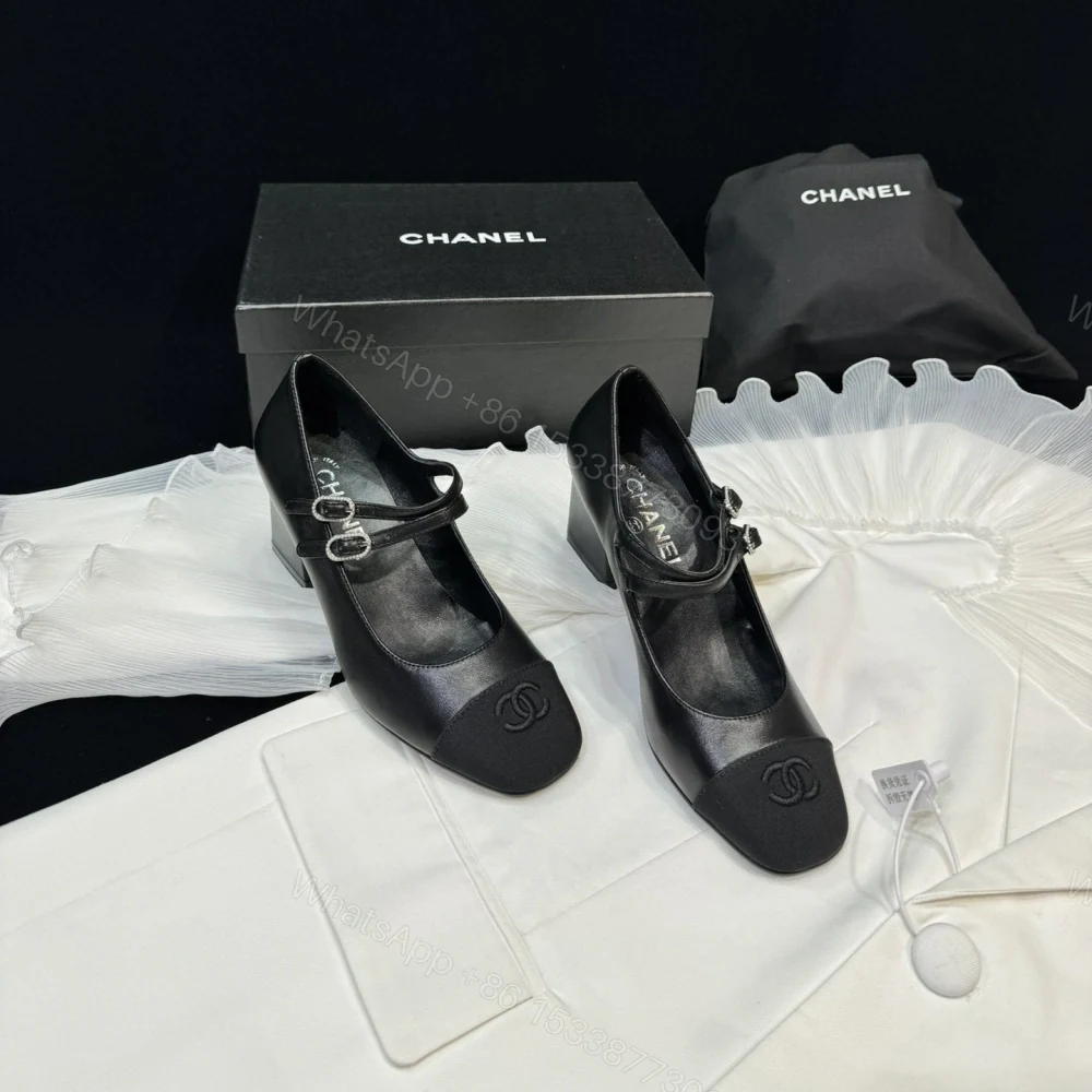 View 2 of 高仿Chanel*24S系列G45696C小羊皮瑪麗珍鞋黑色6CM免檢版