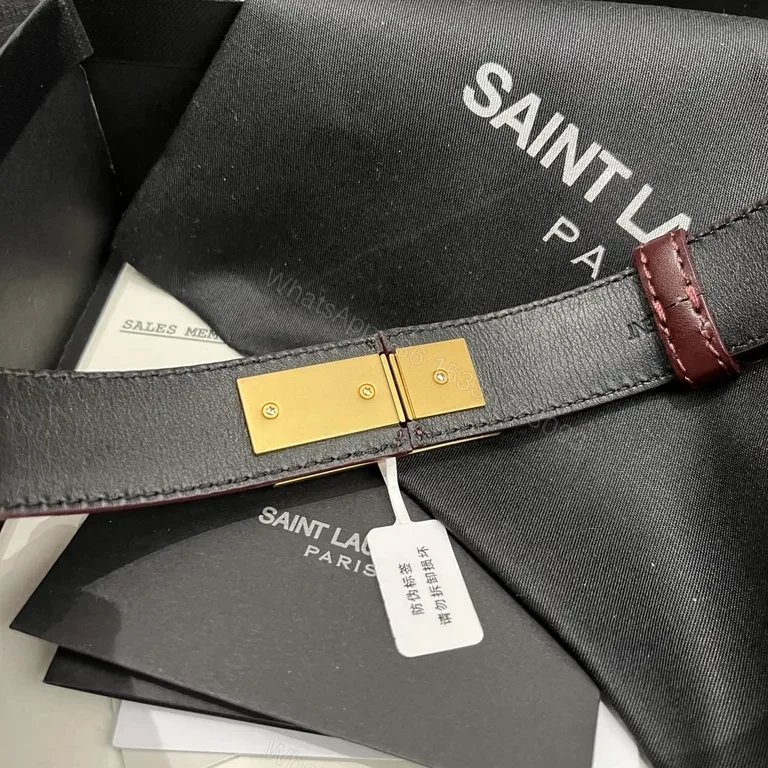 View 9 of Rich Burgundy Leather Belted Strap Watchband: Luxe, Modern