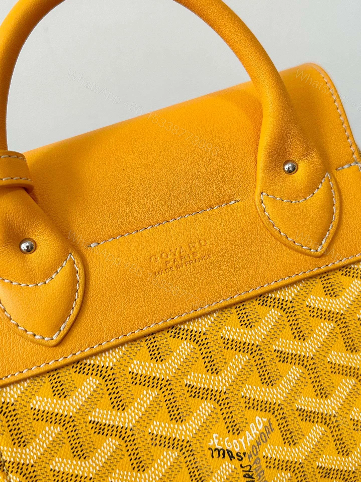 View 4 of Goyard Mini Backpack Yellow Monogram Pattern 23x19cm