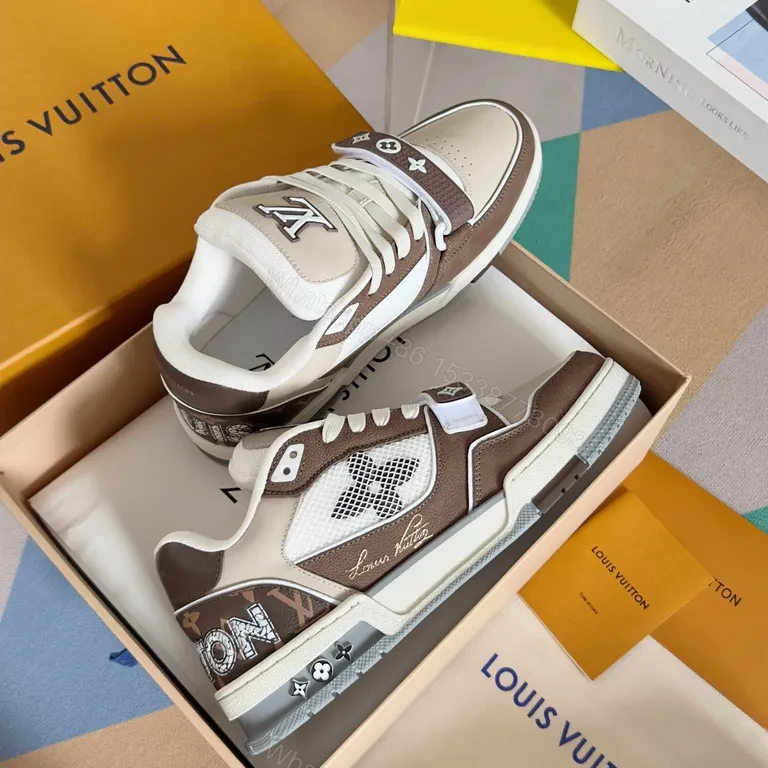 View 9 of Luxury Strap Sneaker: Iconic Leather High-Top with LV Hardware