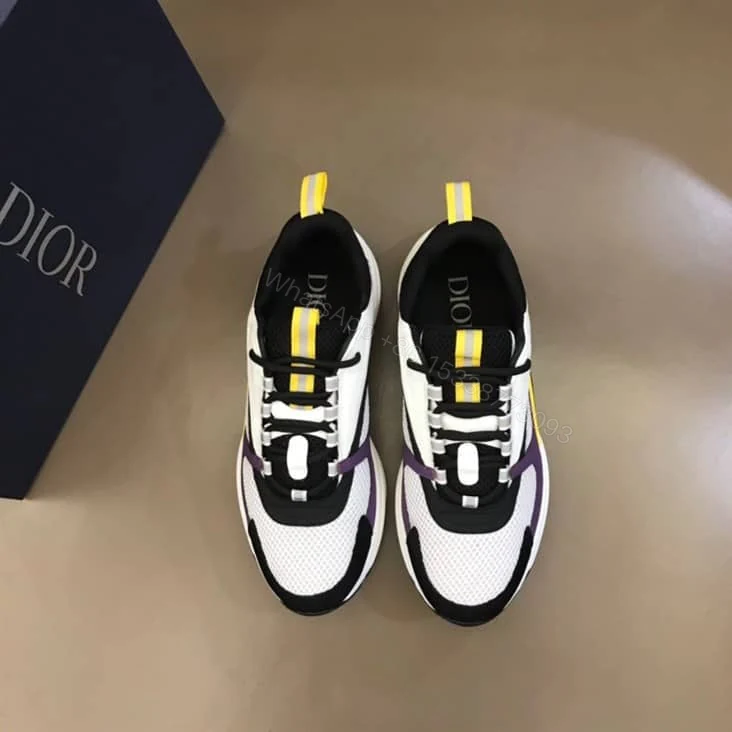 View 3 of B22 SNEAKER TECHNICAL MESH WITH AND CALFSKIN – CD111