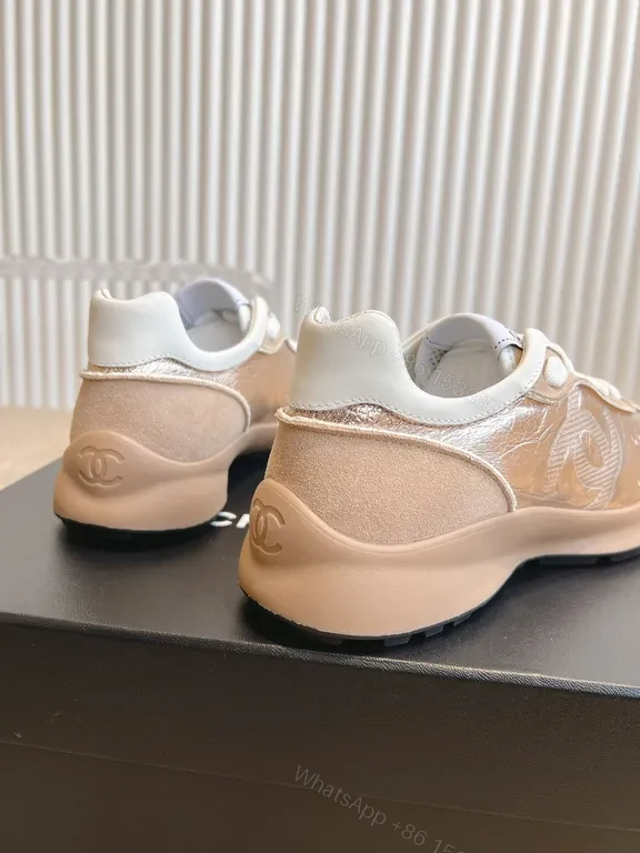 View 9 of Chanel-Inspired Suede & Metallic Mesh Sneakers