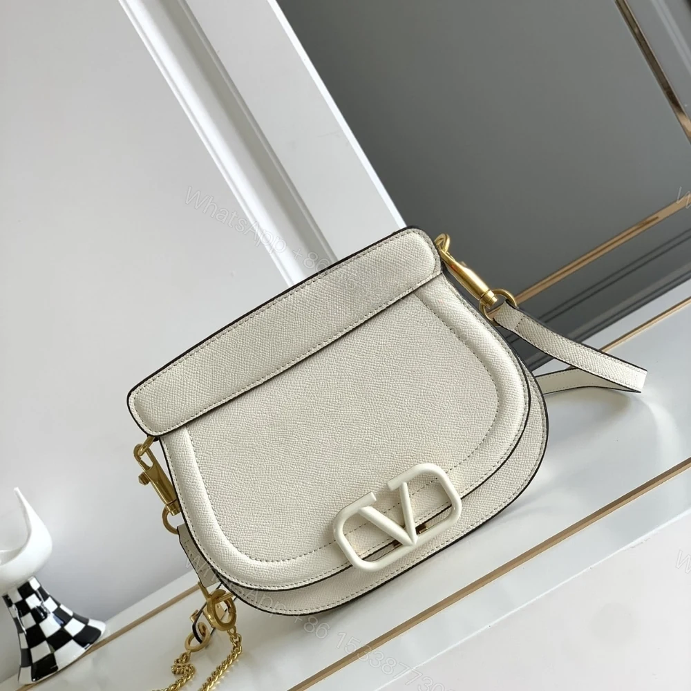 View 2 of VALENTINO VSLING BAG IN GRAINED WHITE 22CM