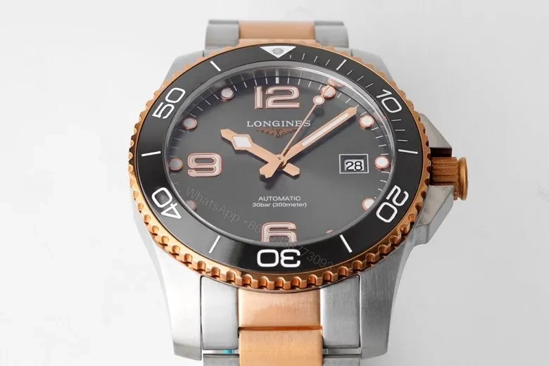 View 2 of Longines Conquest Two-Tone Stainless Steel and Rose Gold Automatic Watch