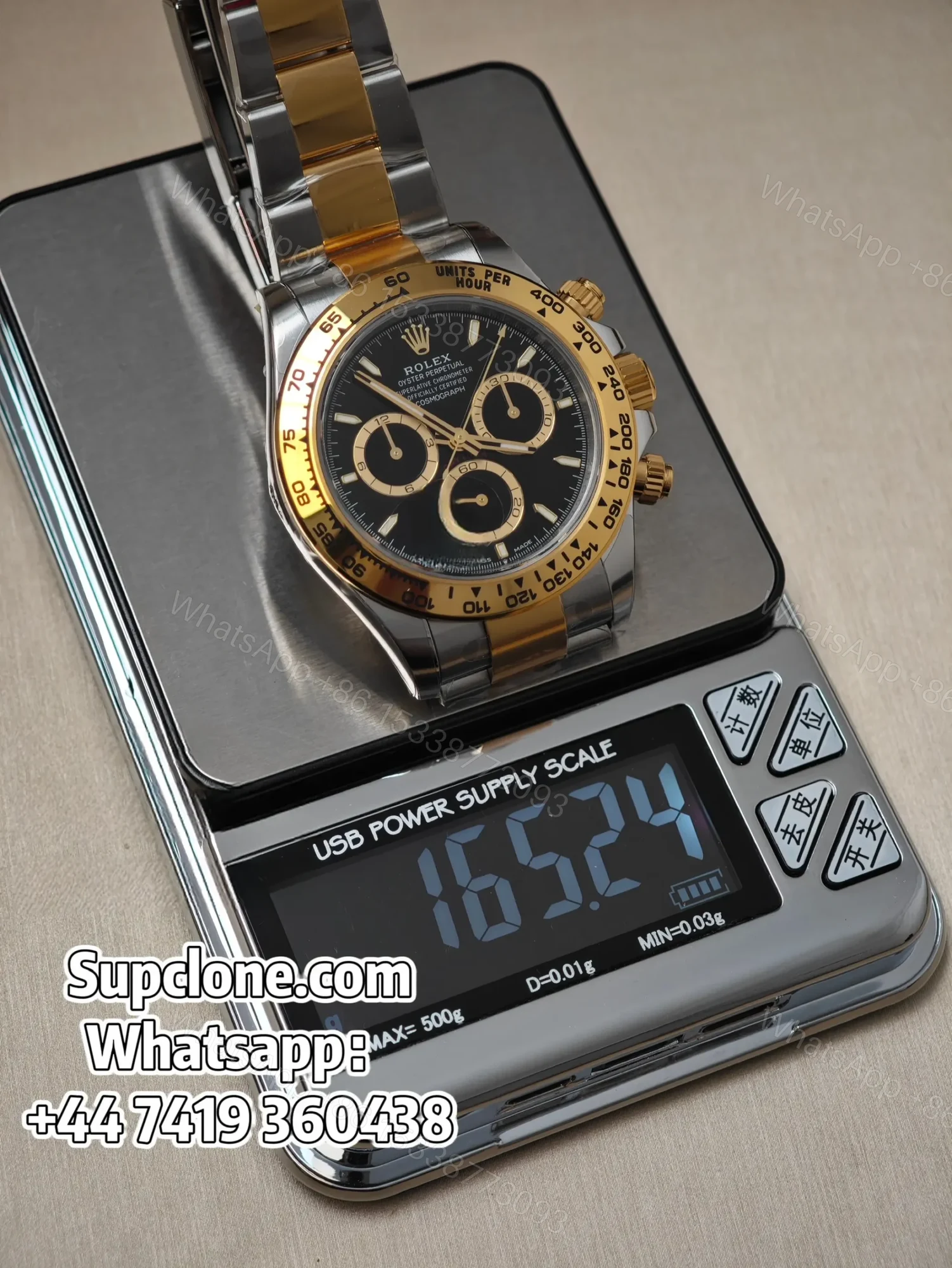 View 15 of Rolex Super Clone Daytona M126503-0003 Two-Tone Black Dial 4131 Movement