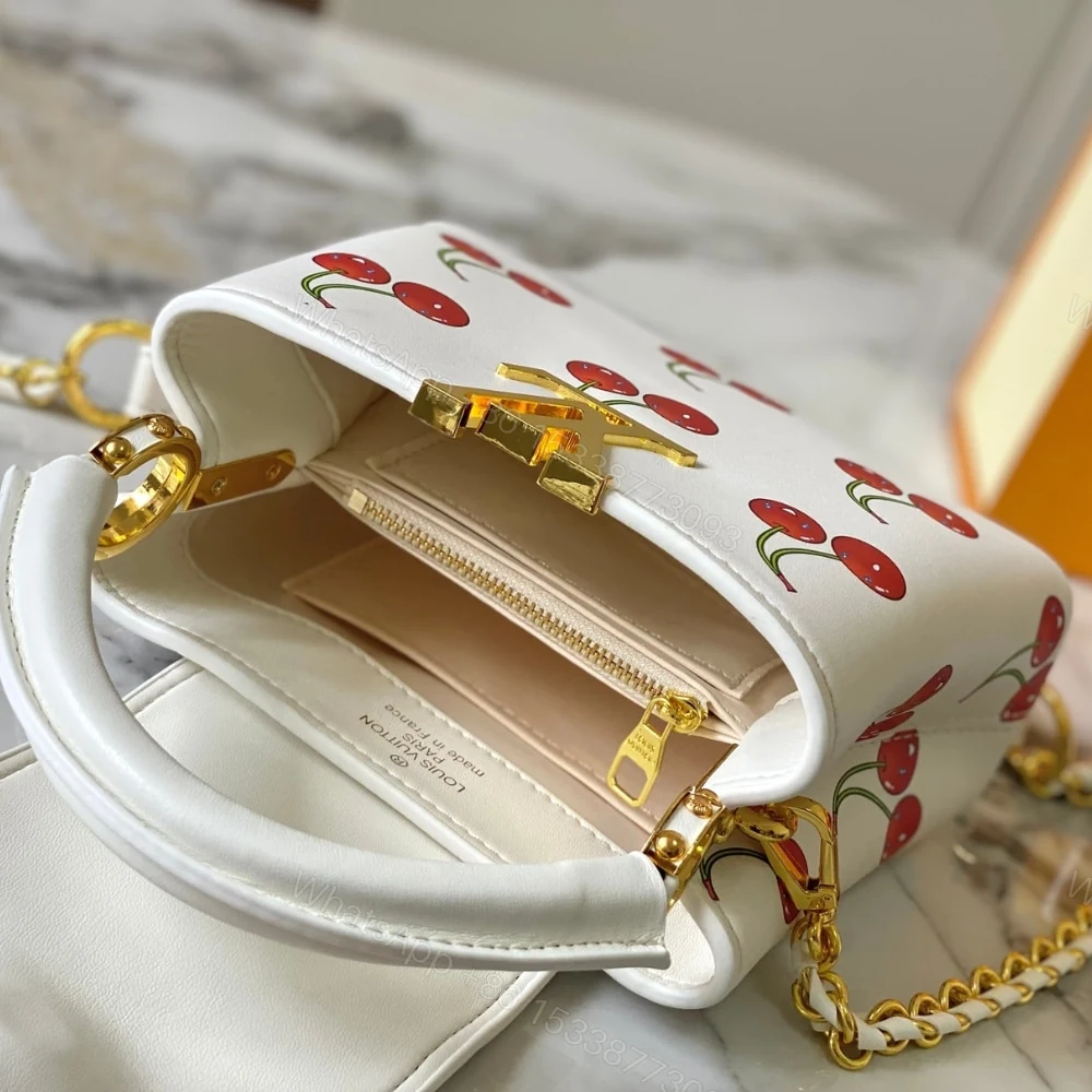 View 8 of Louis Vuitton X Takashi Murakami Capucines Cherry Mini White 21Cm M13251