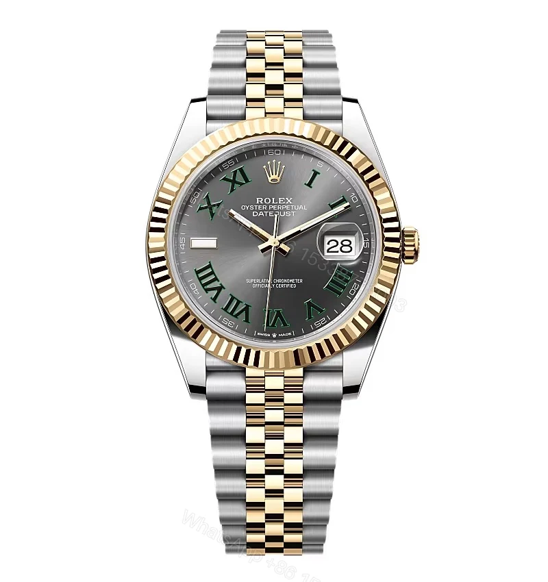 Rolex Datejust Rhodium Dial 126333 “Wimbledon” Flutted/Jubilee 41 mm — view 1