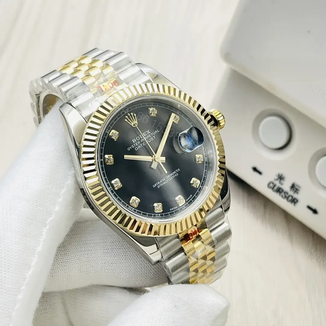 View 2 of Fake Rolex Datejust Black Jubilee Best Diamond Dial 41MM 126333-0006