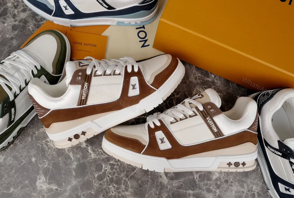 View 7 of Louis Vuittonâ€‘Inspired Leather & Suede High-Tops â€“ All-Day Comfort sneakers