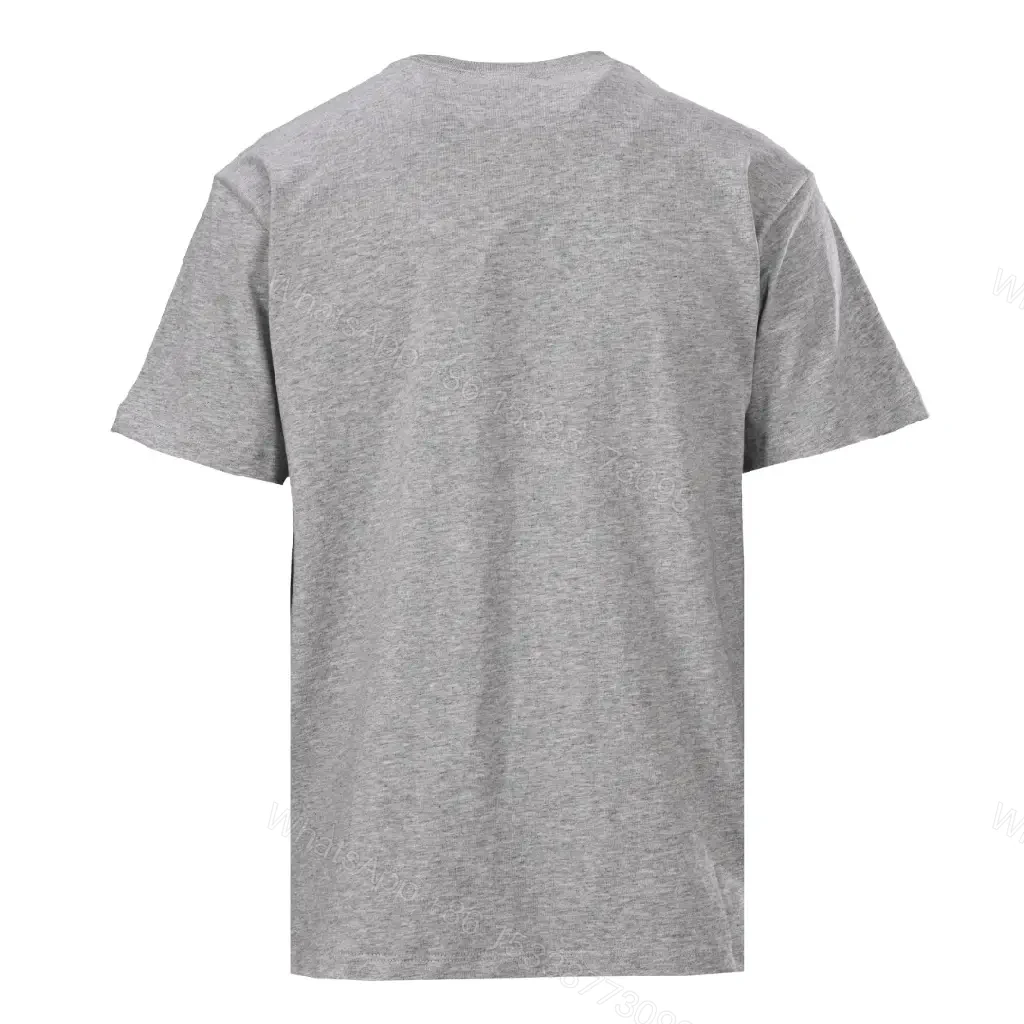 View 9 of Grey Cotton Jersey Casual Arched Text Graphic T-Shirt