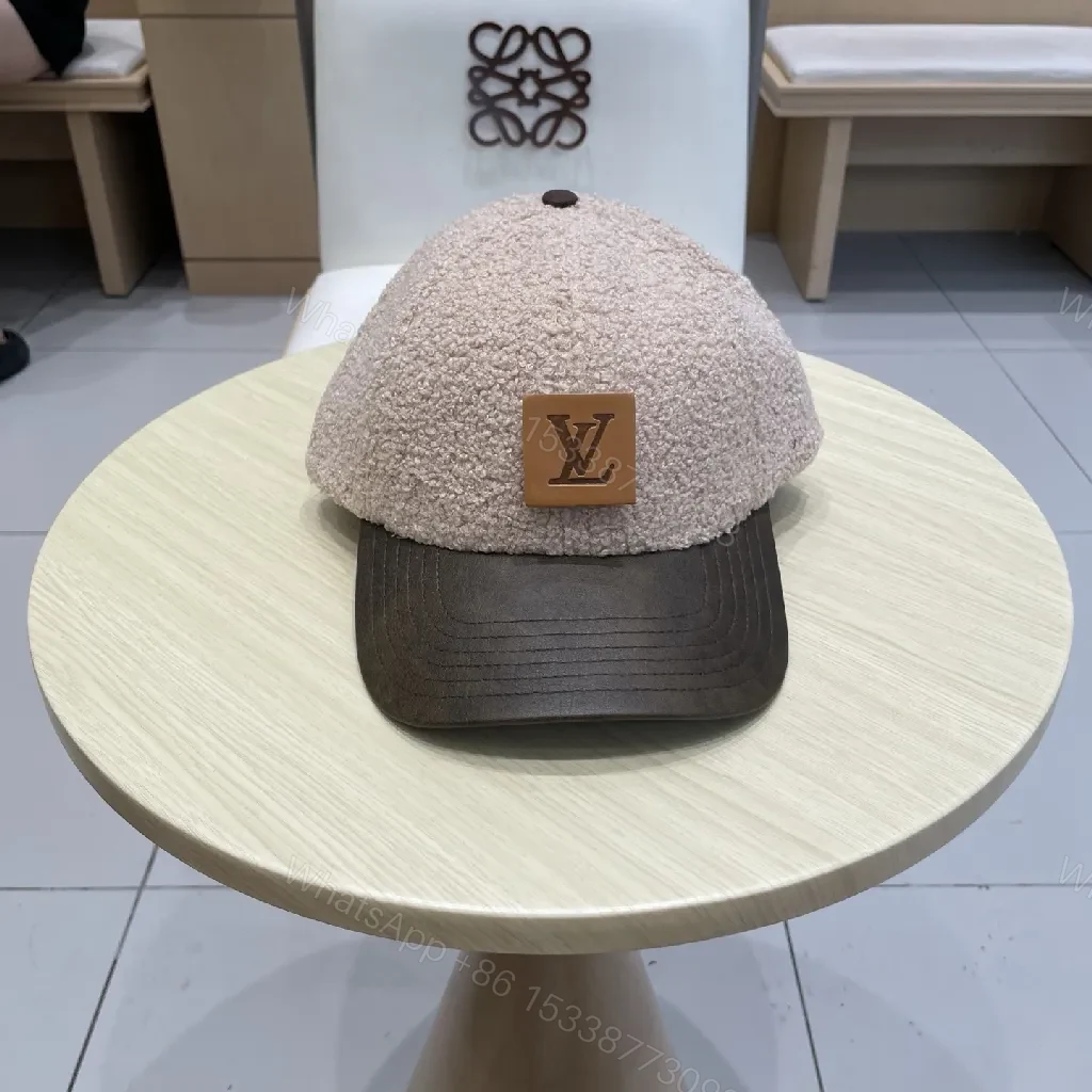 View 7 of Textured Luxe Boucle Cap with Subtle LV Patch Cap