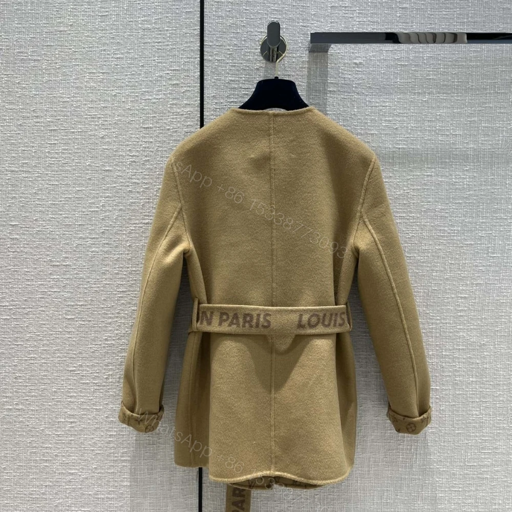 View 3 of Louis Vuitton Signature Short Double Face Wrap Coat 1AA8T0