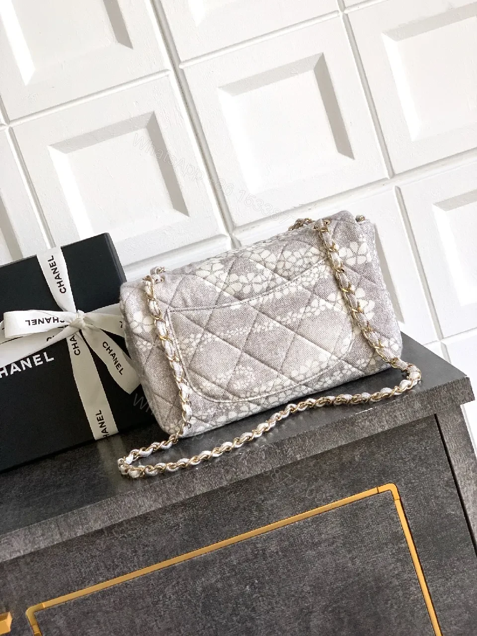 View 9 of Quilted Mesh & Metallic Chain Small Shoulder Bag: Luxe Everyday