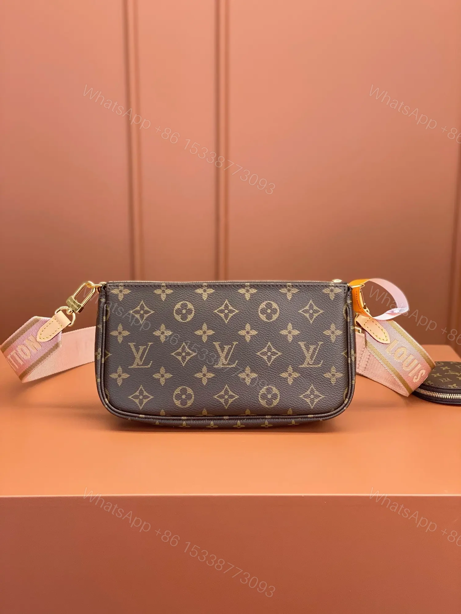 View 5 of Louis Vuitton LV Multi Pochette Handle Monogram Handbags 24x16x6cm