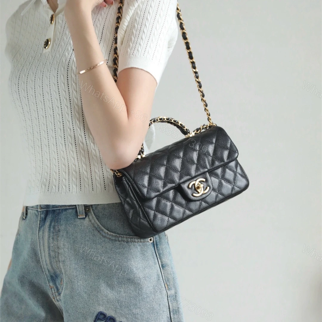 View 17 of 高仿Chanel*25B系列AS5701小牛皮中球單肩包黑色Mini免檢版