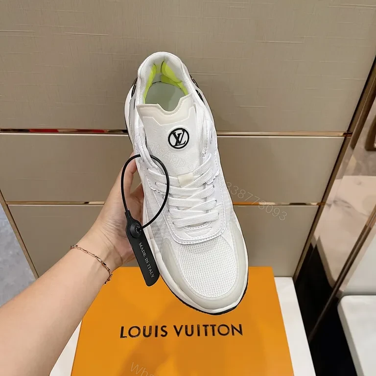 View 4 of Louis Vuitton White Leather Runner: Luxe Everyday Sneaker
