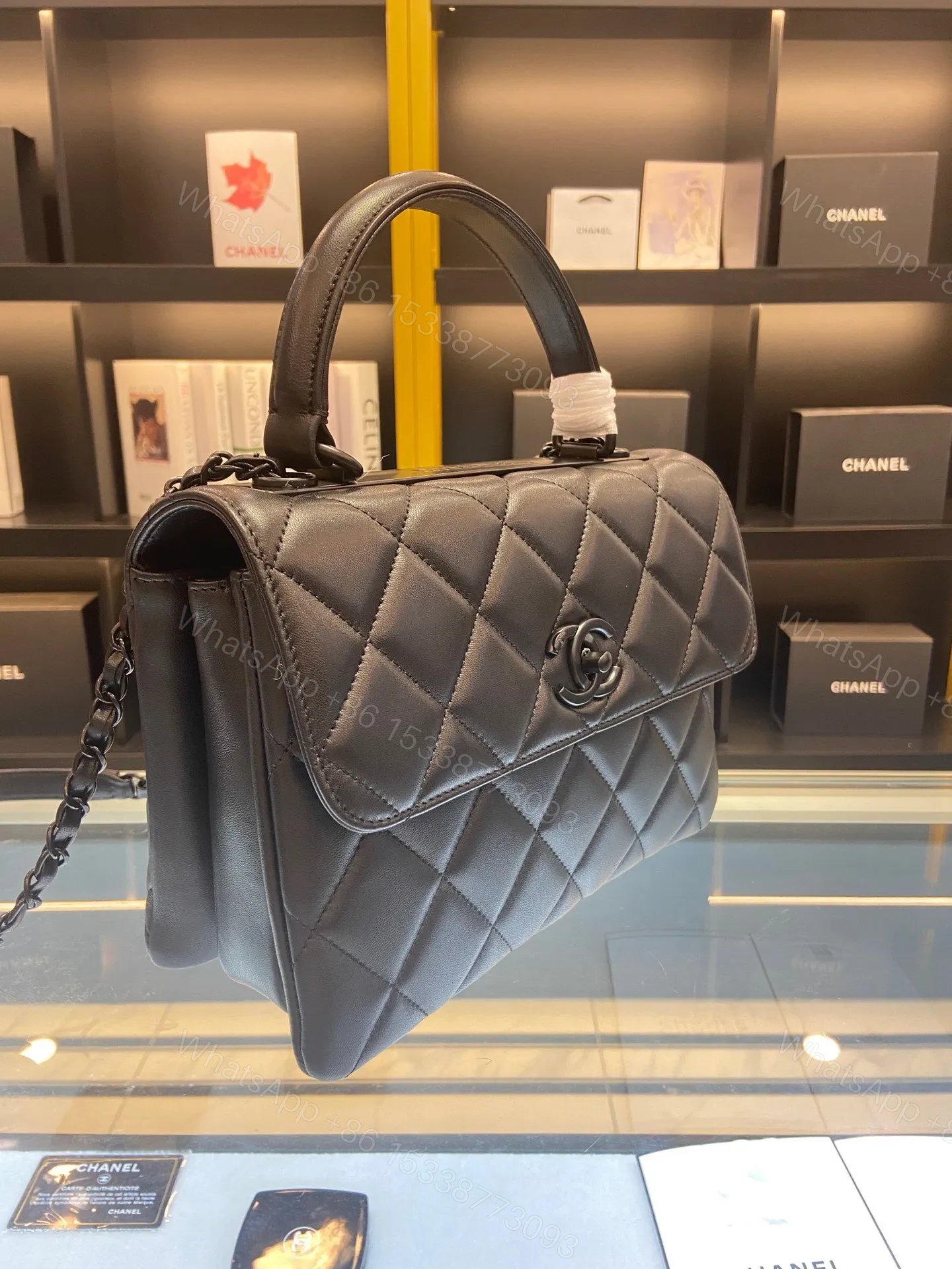 View 7 of Chanel Trendy Replica 11 Brown Leather Full Box Handbags 25cm