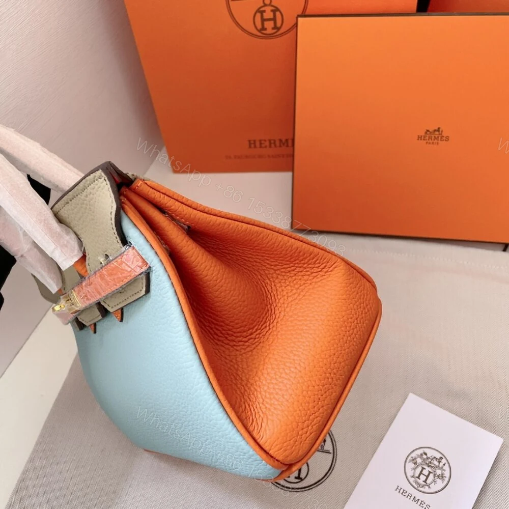 View 4 of Hermes Birkin Mini Gold Hardware Epsom Multicolor 20Cm