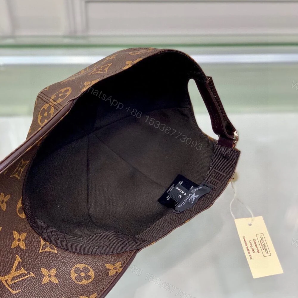 View 6 of Louis Vuitton Monogram Coated Canvas Cap Brown