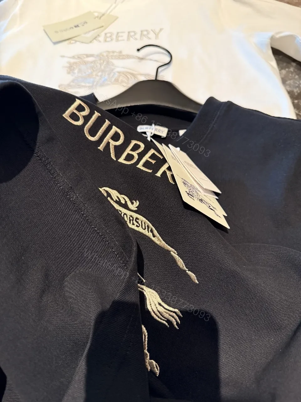 View 2 of Burberry-Inspired Graphic Tee: Luxe Casual Crest Tee